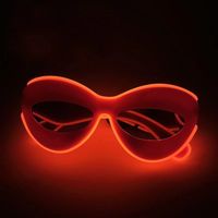 Offre Spéciale lueur dans le noir chat lunettes éclairer lunettes Led obturateur lunettes événement fête fournitures