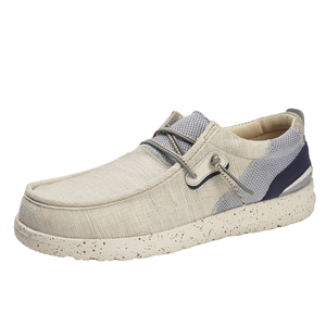 Chaussures décontractées rétro Greatshoes en tissu de coton respirant, mocassins bateau à enfiler pour hommes - Product Image 1