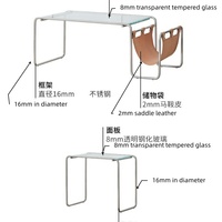 Table basse en verre Kinno salon maison moderne simple nordique multi-fonctionnel combinaison de rangement table basse