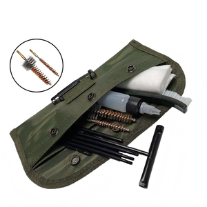 7 Pieces Cleaning Maintenance Kit Canvas Roll Up Pouch Portable <b>Brush</b> Rod Set Oil <b>Bottle</b> Cloth Outdoor Hunting Gear - Product Image 2