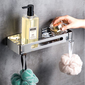 Estante Caddy de <span class=keywords><strong>ducha</strong></span> a prueba de herrumbre de <span class=keywords><strong>acero</strong></span> <span class=keywords><strong>inoxidable</strong></span> SUS304, estantes de baño con clavos <span class=keywords><strong>sin</strong></span> perforación para organizador de almacenamiento de baño - Product Image 6