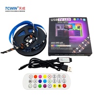 2025 Tendance Électronique TCWin Musique Sync TV LED Rétro-Éclairage 5V 5050SMD RGB Flexible Bande Lumineuse Smart Remote Smart Strip Lights