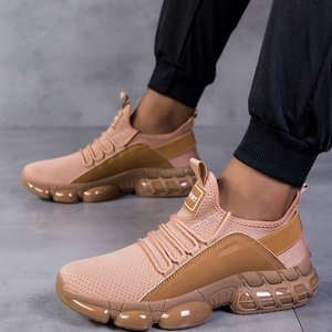 Baskets <span class=keywords><strong>plateforme</strong></span> à enfiler pour hommes, semelle extérieure en TPU amortissante, respirantes, tendance, bout fermé, légères, rehaussantes, printemps - Product Image 3