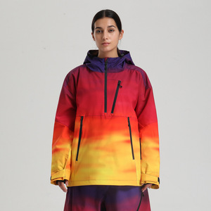 <span class=keywords><strong>Veste</strong></span> de <span class=keywords><strong>ski</strong></span> cargo à col roulé pour <span class=keywords><strong>femme</strong></span> - Coupe-vent, imperméable, respirante, style américain décontracté, professionnelle pour le snowboard - Product Image 6