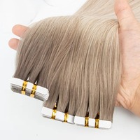 Extensions de cheveux humains Remy brésiliens blonds à bandes adhésives en PU invisibles, double trame, réutilisables, sans acide, haute qualité, vente en gros