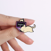 Set de pines de esmalte divertidos para entusiastas de las líneas de tiempo, con diseños de gato, error de computadora portátil y señal de advertencia, insignia de solapa para oficina