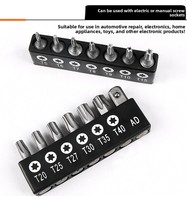Set Bit Torx Impact LXD 14-Piece T5-T40 dari Baja Chrome Vanadium, Anti Bongkar, dengan Shank Hex 1/4 Inci