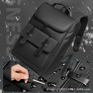 Men's Trendy Backpack Large Capacity 20L Below Solid Color Oxford Fabric Leisure Travel <b>Computer</b> <b>Bag</b> - Product Image 4