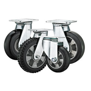 Roue à roulement lourd de 450 kg, 4 5 <span class=keywords><strong>6</strong></span> 8 pouces, noyau en fer, roue en PU / TPR / caoutchouc avec frein pour chariots d'usine, roues de chariot industriel - Product Image 2