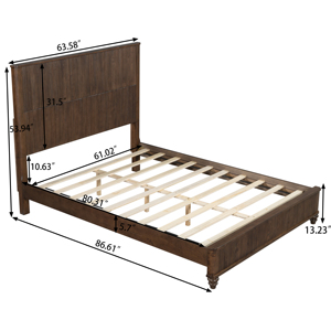 Ensemble de chambre à coucher 3 pièces haut de gamme, durable, moderne, en bois massif, écologique, avec lit <span class=keywords><strong>queen</strong></span> size et 2 tables de chevet - Product Image 5