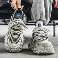 Chaussures Torre tendance pour hommes, polyvalentes, respirantes, en maille, style baskets, nouvelle collection printemps, semelle épaisse en caoutchouc pour la marche