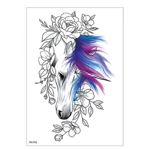 Ingrosso personaggio dei cartoni animati tatuaggi temporanei per bambini <span class=keywords><strong>unicorno</strong></span> tatuaggi di compleanno per bambini - Product Image 6