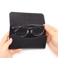 Étui à lunettes vierge en cuir PU pour sublimation, pochette de protection pour lunettes de soleil à impression par transfert thermique
