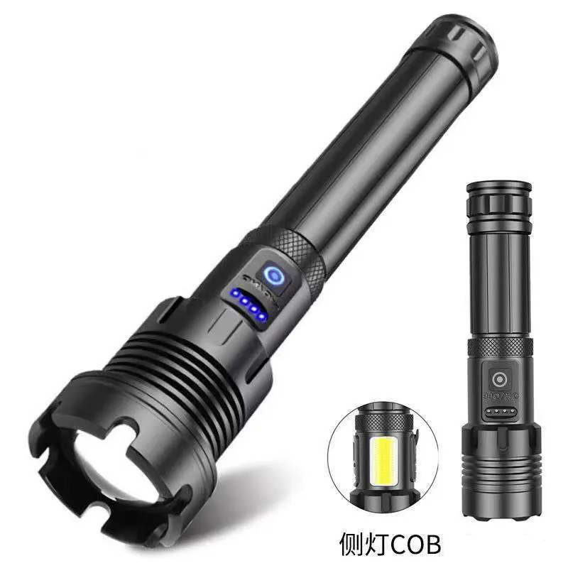 100000 Lumens Tactical Led Torch Light Emergency Rechargeable Long Distance Led Work Light Camping Torch Flashlight Powerfull 80