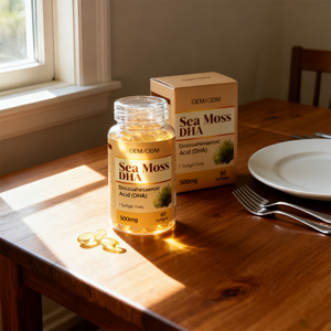 Gélules de DHA 500mg certifiées GMP HALAL, extraits naturels pressés à froid d'algues marines, oméga 3, algues marines, DHA, OEM - Product Image 6