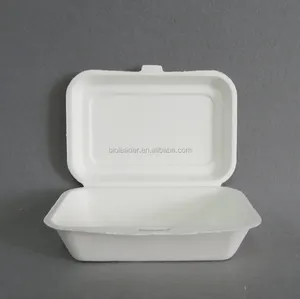 Caixa de almoço de açúcar descartável ecológica