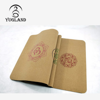 Tapis de yoga YUGLAND double couche en liège et TPE, 5 mm, pour usage domestique