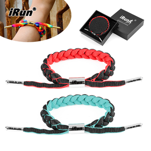 Pulsera de Cuerda Trenzada Hecha a Mano <span class=keywords><strong>IRun</strong></span> Personalizada para Béisbol, Fútbol, Hockey y Otros Deportes, Ajustable - Product Image 1