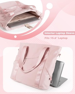 Großhandel Maßgefertigte Wasserdichte Nylon-Tragetasche Große Kapazität Schulter-Handtasche Laptop-Fach Damen Reise-Arbeit Reißverschluss-Tasche - Product Image 2