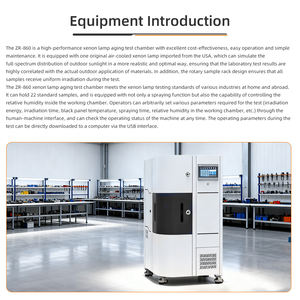 Machine d'essai de lumière au xénon - Équipement d'essai de résistance aux intempéries de haute précision pour l'évaluation de la résistance aux <span class=keywords><strong>UV</strong></span> des matériaux dans la fabrication de polymères - Product Image 2