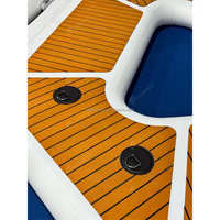 Île flottante géante gonflable pour le loisir, plateforme de ponton flottant, hamac aquatique avec filet central