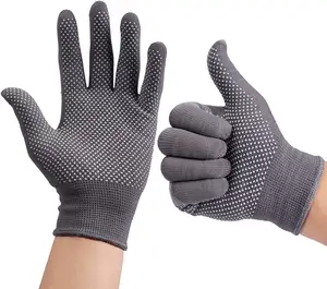 Guanti a puntini in PVC di poliestere lavorato a maglia calibro 13 guanti punteggiati in Nylon PVC per guanti da lavoro per l'ispezione delle mani