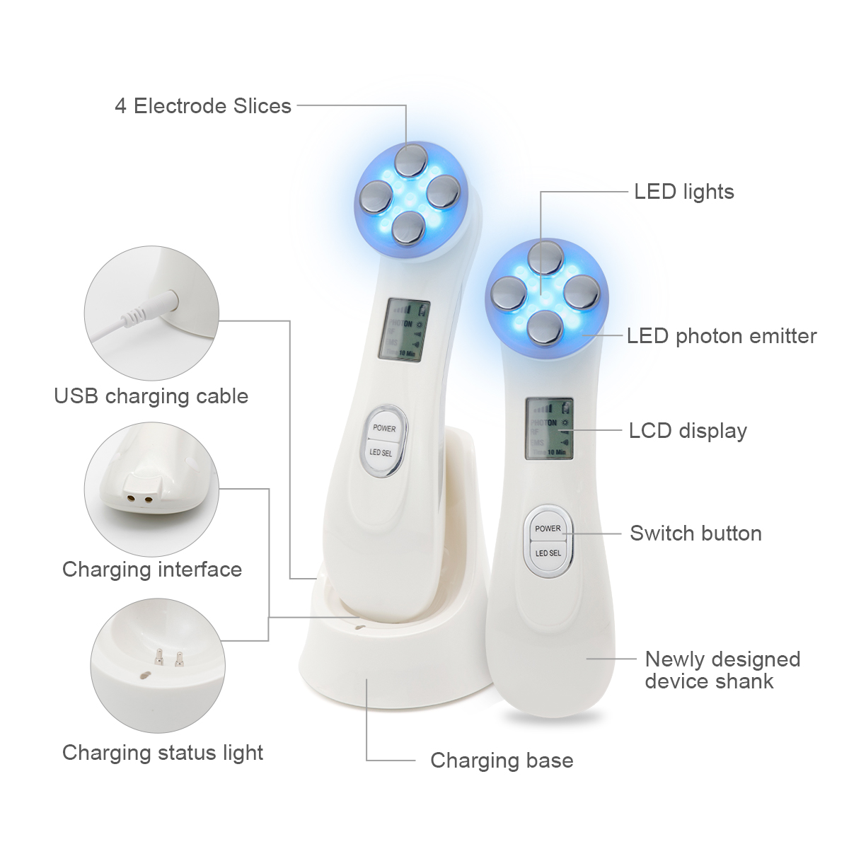 Beauty Massager Hot Cold Hammer Ultrasonic Cryotherapy Facial Lifting Massager Face Body Spa Ion Beauty machine