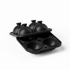 Moule à glaçons en silicone <span class=keywords><strong>de</strong></span> qualité alimentaire à 4 cavités, grande taille, résistant à la chaleur, écologique, pour cocktails, <span class=keywords><strong>whisky</strong></span> et crème glacée - Product Image 2