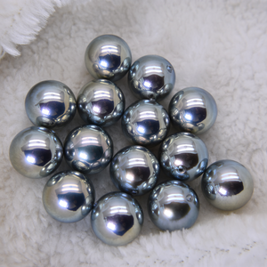 Vente en gros de perles de décoration 6mm 8mm 10mm avec trou, perles rondes colorées en vrac, imitation de verre pour bijoux - Product Image 1