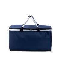 Sac isotherme pliable pour pique-nique, panier thermique double compartiment froid/chaud, pour camping, restauration et livraison de repas en extérieur