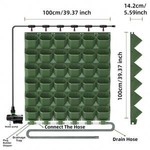Hidropónico <span class=keywords><strong>de</strong></span> circulación automática <span class=keywords><strong>de</strong></span> patente Naturix con bomba sumergible macetas <span class=keywords><strong>de</strong></span> plástico colgantes en la maceta <span class=keywords><strong>de</strong></span> pared vertical - Product Image 3