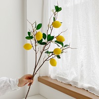 Citrons artificiels réalistes et sensibles au toucher, disponibles en ensembles de 3 ou 6, parfaits pour la décoration intérieure, les restaurants et les présentations créatives.