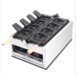 Máquina para Hacer Waffles Comercial de Acero Inoxidable con Cono Taiyaki de Hello Kitty para Uso en Hoteles, Colorida y Divertida, 4 Piezas - Product Image 1