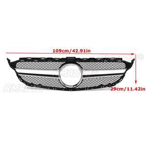 Grille de radiateur de pare-chocs avant style Diamond/GTR/AMG/C63S pour Mercedes Benz Classe C W205 C200 C250 C300 C350 2015-2018 - Product Image 2