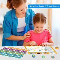 Système de tableau de récompenses magnétique 32 cartes – Tableaux de tâches pour enfants en papier – Motivation, responsabilité et développement de bonnes habitudes