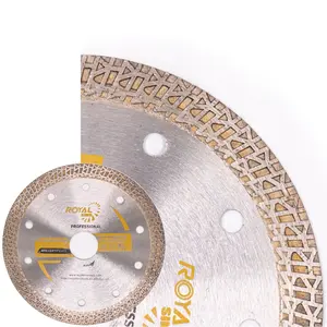 로얄 시노 핫 프레스 메쉬 터보 다이아몬드 톱날 절단 디스크 휠 도자기 타일 대리석 도자기