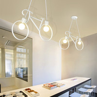 Lampe de plafond en fer forgé de style nordique créatif pour salon, lampe simple coréenne pour chambre à coucher, magasin de vêtements, restaurant
