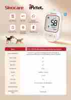 Sinocare GV-100, lecteur de glycémie pour animaux domestiques, chien, chat, moniteur de glycémie vétérinaire, système de surveillance de la glycémie des animaux domestiques