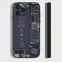 Circuit imprimé bord droit Silicone TPU étui de protection pour téléphone portable pour Iphone 8 X Xr Xs 11 12 13 14 15 16 17 Pro Max Plus