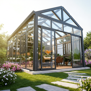 Solución Moderna y Económica de Terraza Acristalada Prefabricada para Exteriores con Techo de Vidrio Templado Doble Low-E y Marco de Aleación de Aluminio para Dormitorio o Villa - Product Image 5