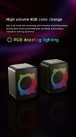 Speaker Komputer Desktop RGB USB 2.0 Multimedia Gaming dengan Lampu LED untuk PC Laptop Grosir