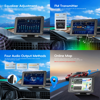 Podofo Carplay portable sans fil/Android Auto écran HD 7 pouces moniteur de voiture AirPlay Android Cast BT musique FM OEM/ODM usine