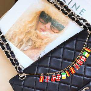 イギリス、ドイツ、カナダ、アイルランド、スペイン、デンマークの愛国的な国旗ペンダント、ステンレススチールチャーム卸売 - Product Image 6