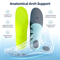 Semelles orthopédiques supérieures pour le confort de la voûte plantaire, désodorisantes, correction des pieds plats, amorti antichoc pour l'entraînement physique et les sports de plein air