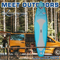 Planche à pagaie gonflable de 10 pieds, planche SUP tout usage avec une conception large et stable pour le camping, la pêche, les voyages, les lacs et les rivières