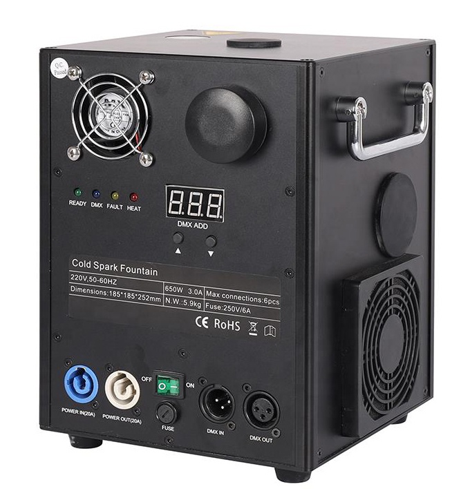 Новое поступление, Свадебный движущийся DJ 650 Вт, холодный фонтан, DMX пульт дистанционного управления, мини-аппарат