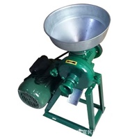 Moulin Commercial Domestique à Grains Secs et Humides pour Riz, Blé, Farine, Soja, Lait de Soja, Maïs, Moteur, Capacité 200 kg/h, Alimentation Animale