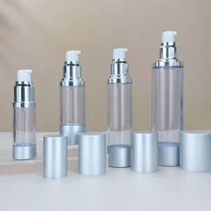 Vente en gros de flacons de lotion en argent mat de luxe de 15 ml, 30 ml, 50 ml, 100 ml, flacon pompe sans air pour sérum - Product Image 4