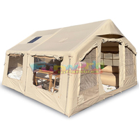 Tente gonflable d'hiver pour 10-12 personnes, en polyester et coton, imperméable, pour le camping, la glamping et les activités de plein air.