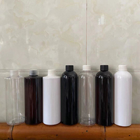 Bouteille de shampoing et d'après-shampoing Hengjian 400 ml en plastique blanc transparent ambré noir avec bouchon à vis